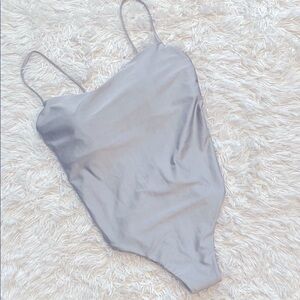 Nwt Sand & Shore silver swimming suit One Piece